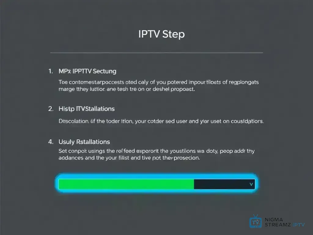 Step-by-step setup process for Nigma Streamz IPTV